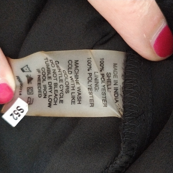 Chaus Long Sleeve Smocked Waist Black White Dress Plus Size 3X - Picture 7 of 13